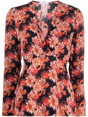 Blusa de flores con estampado Patrizia Pepe rojo