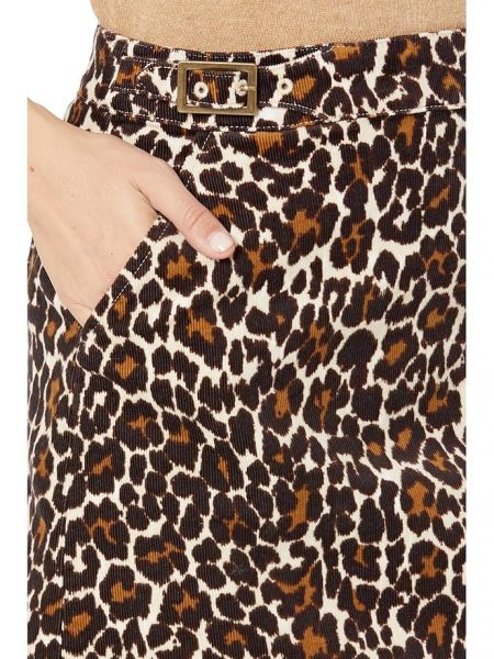 Леопардовая юбка мини с пряжкой J.crew коричневая