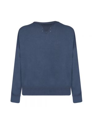 Felpa di cotone in jersey Maison Margiela blu