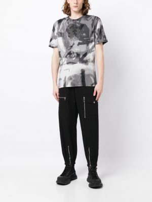 Abstrakte t-shirt aus baumwoll mit print Mcq grau
