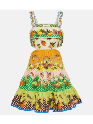 Mini vestido de algodón con estampado Alemais