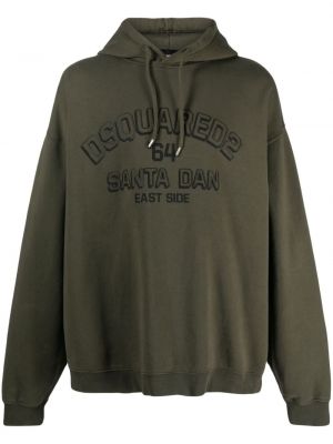 Pamučna hoodie s kapuljačom Dsquared2 zelena
