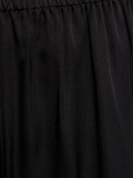 Voľné hodvábne nohavice Anine Bing čierna