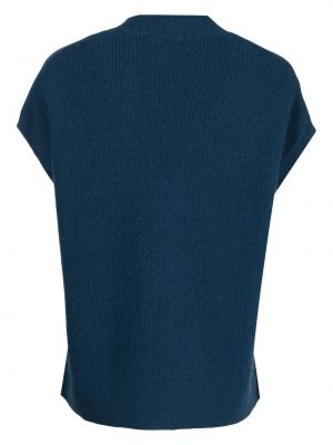 Haut en tricot à col v Pringle Of Scotland bleu