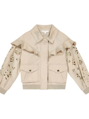 Bomuld jakke for piger Chloe Kids beige