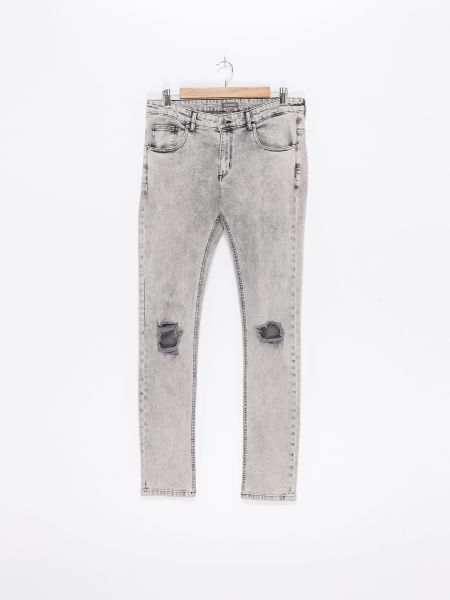 Прямые джинсы H&m серые