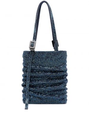 Nakupovalna torba s kristali Benedetta Bruzziches modra