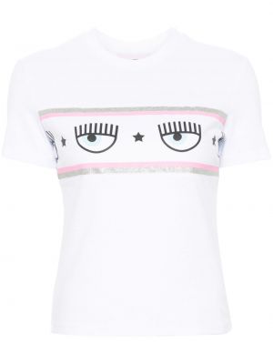 Тениска с принт Chiara Ferragni бяло