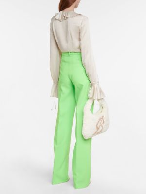 Rovné kalhoty Blumarine zelené