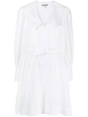 Мини рокля Ganni бяло