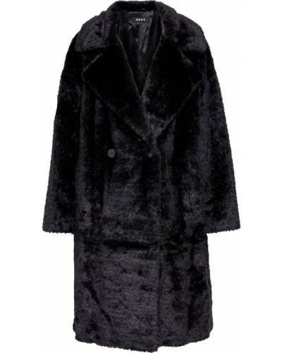 Пальто с мехом из искусственного меха Dkny, черный