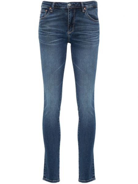 Matala vyötärö slim fit-farkut Ag Jeans sininen