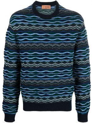 Вълнен пуловер Missoni синьо