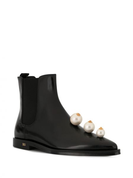 Botas con perlas Dolce & Gabbana negro