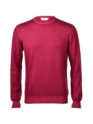 Sweter z wełny merino Paolo Fiorillo Capri czerwony
