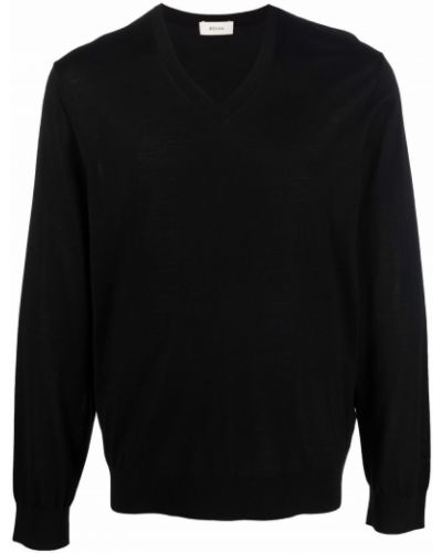 Jersey con escote v de tela jersey Z Zegna negro