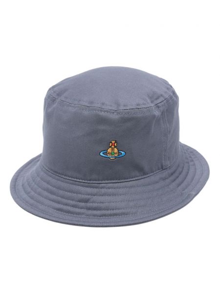 Bavlněný klobouk Vivienne Westwood modrý