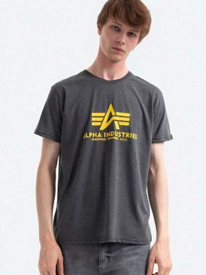 Koszulka bawełniana Alpha Industries szara