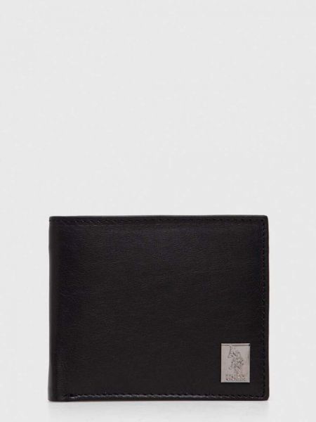 Кожаный кошелек U.s. Polo Assn. черный