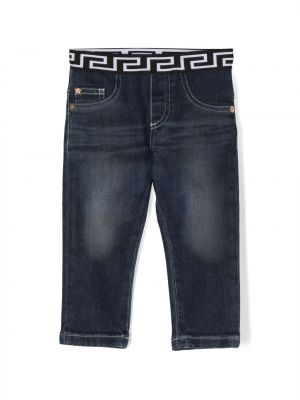 Straight leg-farkut tytöille Versace Kids sininen