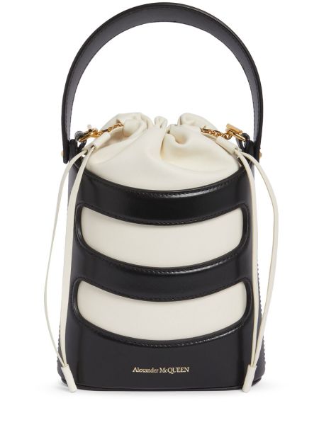 Mini bolso de cuero Alexander Mcqueen negro