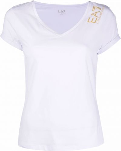 Camiseta con estampado Ea7 Emporio Armani blanco