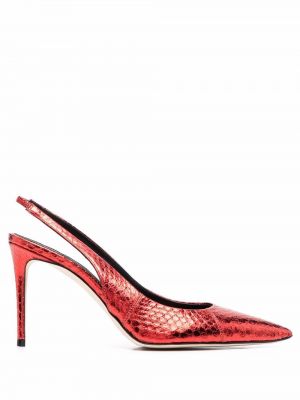 Pantofi cu toc slingback Scarosso roșu