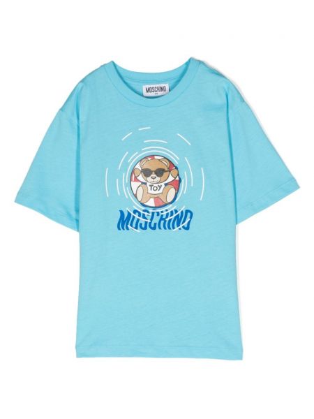 T-shirt for piger Moschino Kids blå