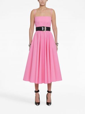 Růžové plisované šaty Alexander Mcqueen