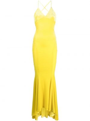 Вечерна рокля без ръкави Norma Kamali жълто