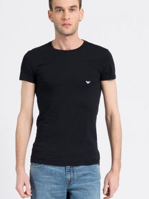 Тениска с дълъг ръкав Emporio Armani Underwear черно
