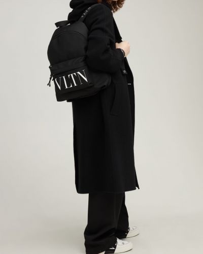 Nylonový batoh s potlačou Valentino Garavani čierna