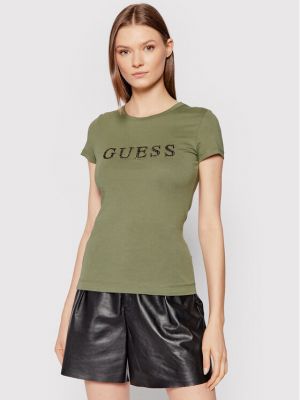 Priliehavé tričko Guess zelená