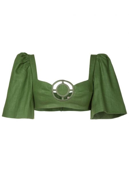 Блуза бродирана Adriana Degreas зелено