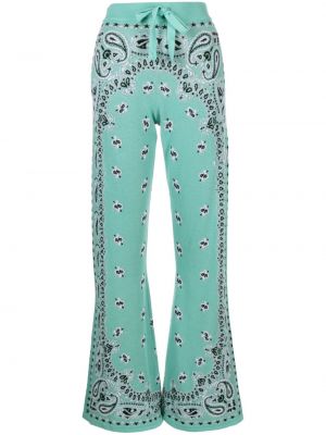 Βαμβακερό παντελόνι με σχέδιο Amiri πράσινο