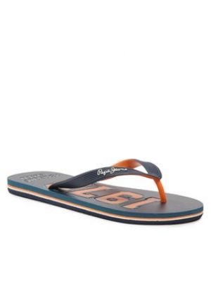 Džínsové žabky Pepe Jeans - tmavo modrá