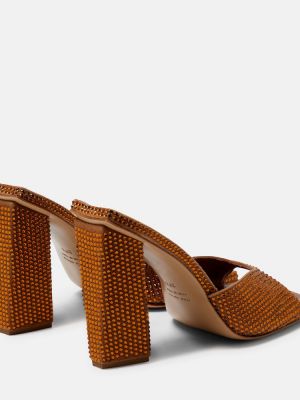 Krištáľové sandále Gia Borghini oranžová
