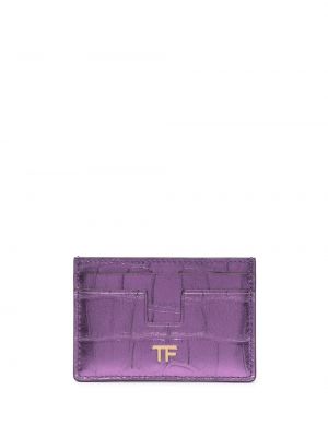 Kožená peňaženka Tom Ford fialová