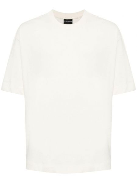 Bavlnené tričko Emporio Armani biela