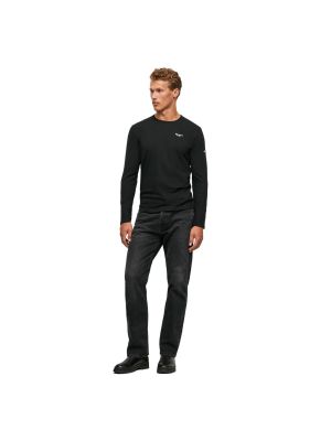 Polo marškinėliai ilgomis rankovėmis Pepe Jeans juoda