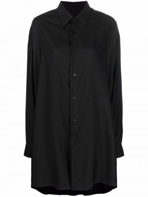 Φόρεμα σε στυλ πουκάμισο Ami Paris μαύρο