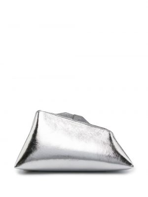 Estélyi táska The Attico ezüstszínű