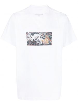 T-shirt con stampa Maharishi bianco