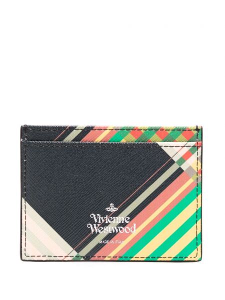 Kostkovaná peněženka Vivienne Westwood zelená