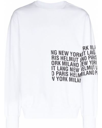 Bomull sweatshirt Helmut Lang hvit