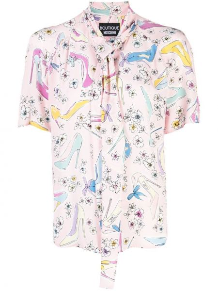Geblümt bluse mit print Boutique Moschino pink