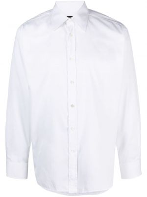 Slim fit hodvábna priliehavá košeľa Tom Ford biela