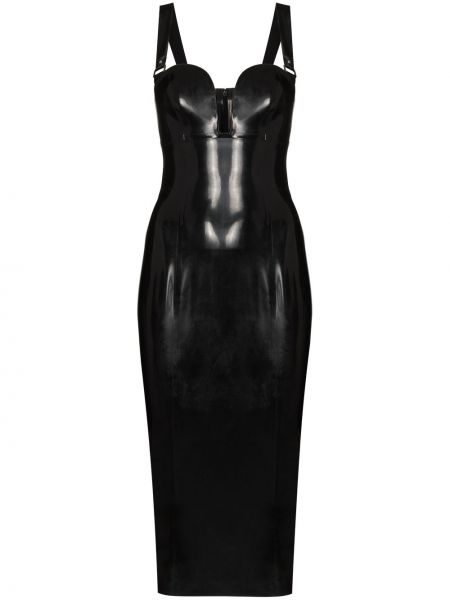 Приталенное платье с V-образным вырезом Saint Laurent
