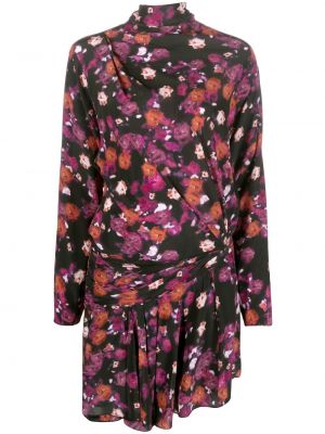 Trykt floral silke dress Isabel Marant svart