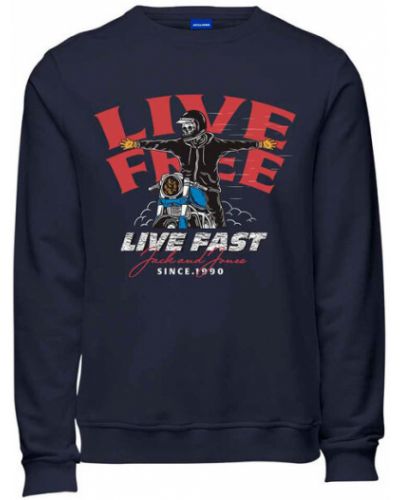 Jack&Jones Junior Pulóver Headon 12220197 Sötétkék Regular Fit Jack&jones Junior